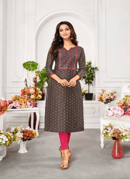 Kapil Trendz Amory 6 New Exclusive Wear Silk Designer Fancy Kurtis Collection Catalog
